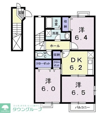 グリーンヒルAの物件間取画像